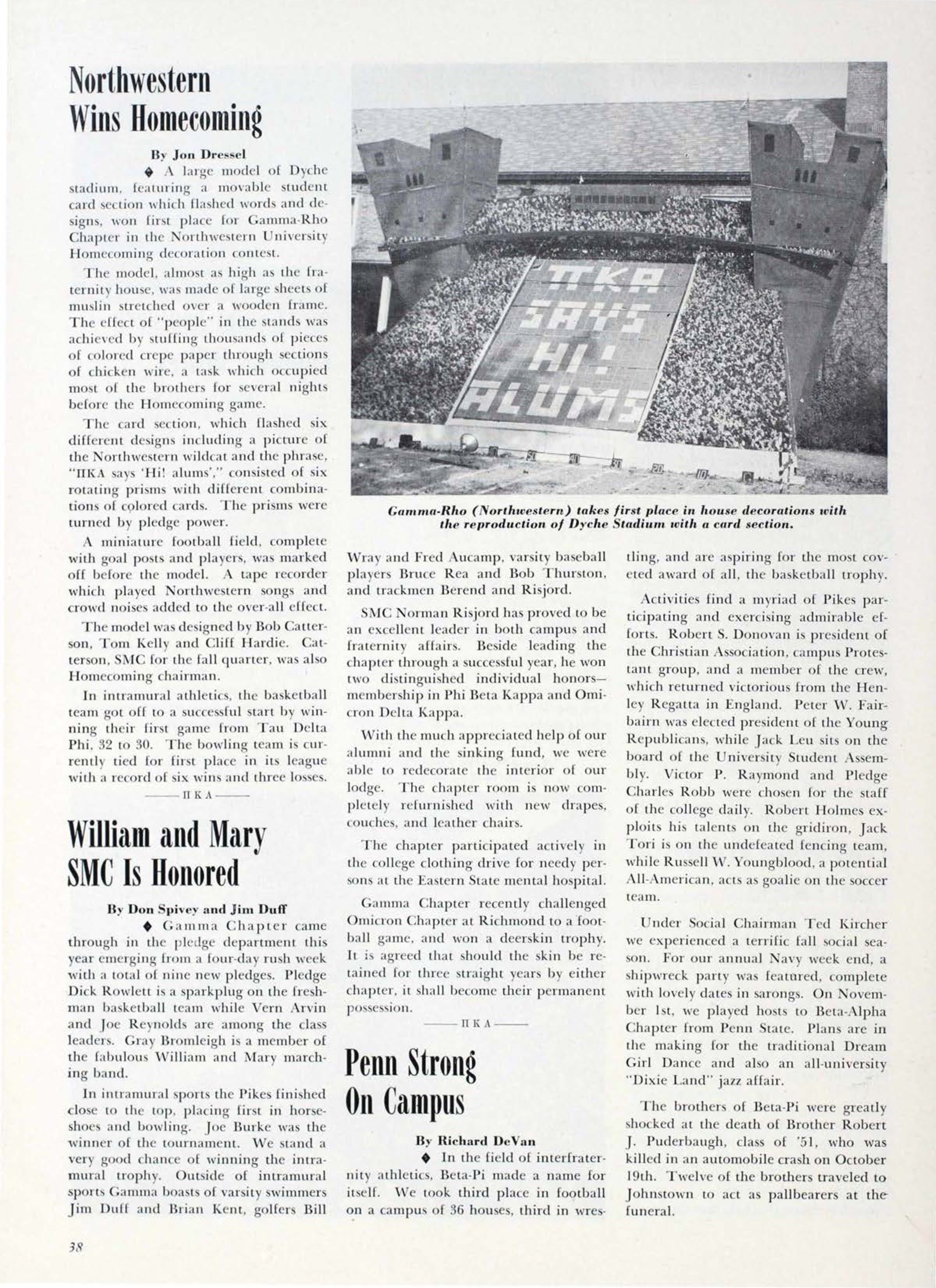 Northwestern Wins Homecoming